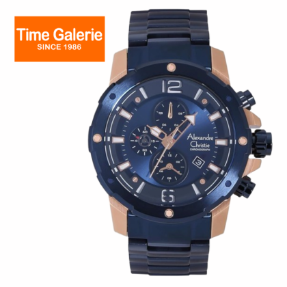 Alexandre Christie ALCW6410MCBURBU Chronograph Blue Stainless Steel Analog Sports Men Watch